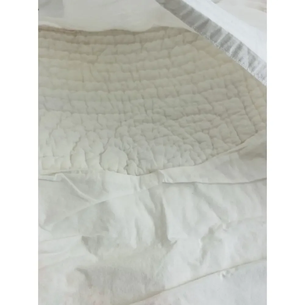 Vtg Pottery Barn Quilted Pillow Sham Flower Cottage Floral Cover Case India Cott